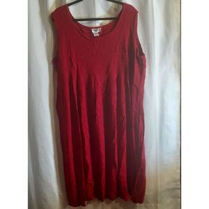 🎀 Sz 18W Coldwater Creek Red Sleeveless Maxi Dress